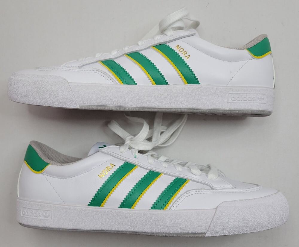 adidas Nora Sneakers IF2069 Cloud White Court Green Skate Yellow Men's Size 9